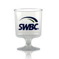 5 oz Clear Fluted Plastic Footed Wine Cup